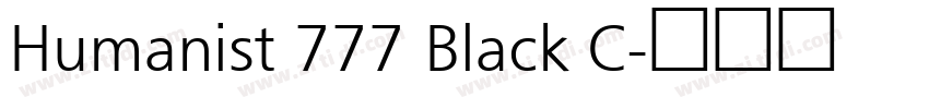 Humanist 777 Black C字体转换